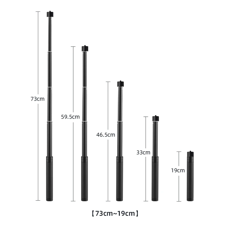 For DJI OM 4 OSMO Moblie 3 2 Tripod Extension Pole Selfie Stick Rod For OSMO Pocket Insta360 One X Accessories
