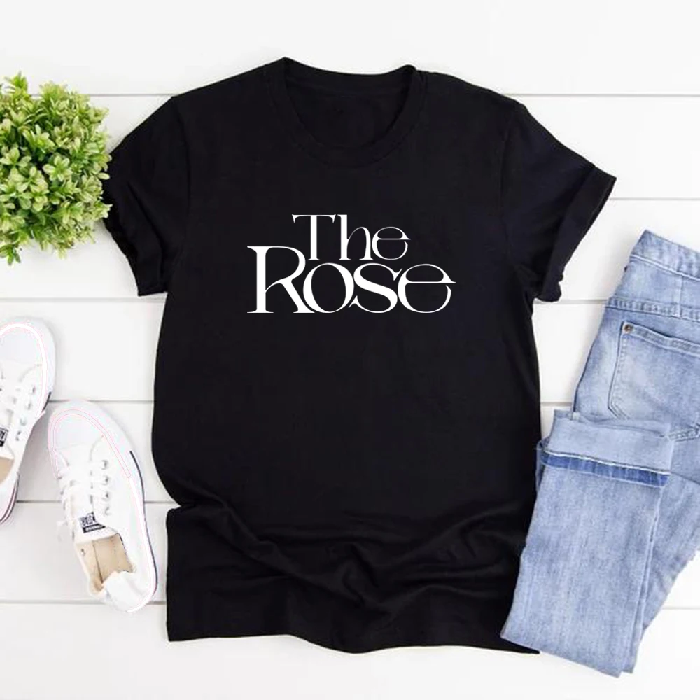 

The Rose Kpop T Shirt Back To Me Shirt Korean Group Tee Women Graphic T Shirts Short Sleeve T-shirt Streetwear Top Woman Clothes