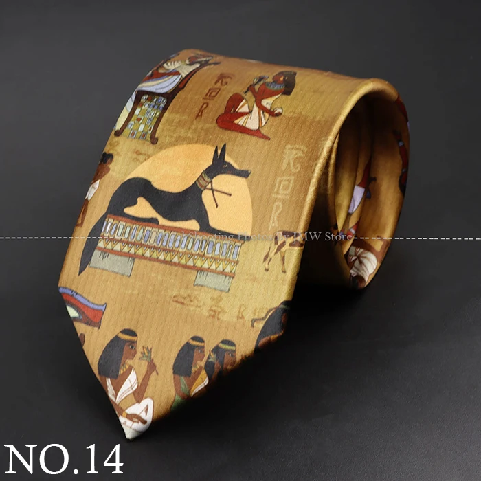 Mens Silk Tie - Creative Graffiti Animal Print Necktie for Business Weddings and Parties
