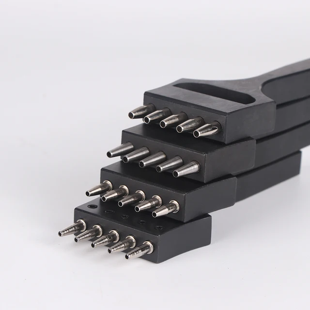 Ferramentas de Perfuração de Couro Profissionais para Artesanato em Couro 5 Ferramentas de Perfuração de Couro Circular Substituíveis