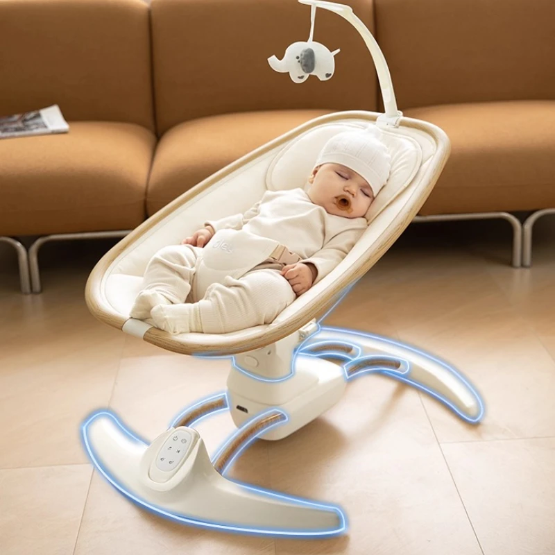 Baby Swing, Electric Baby Rocker for Newborns with 5 Rocking Speeds ...