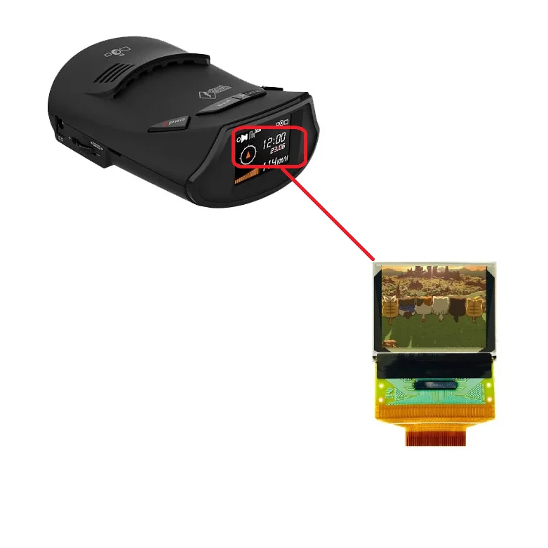 Polegada Oled Display Lcd Tela para Rua Tempestade Str 9750 bt Str 9950 bt Str-9350 se Str7795 Str-9550 Str-9550ex 1.29