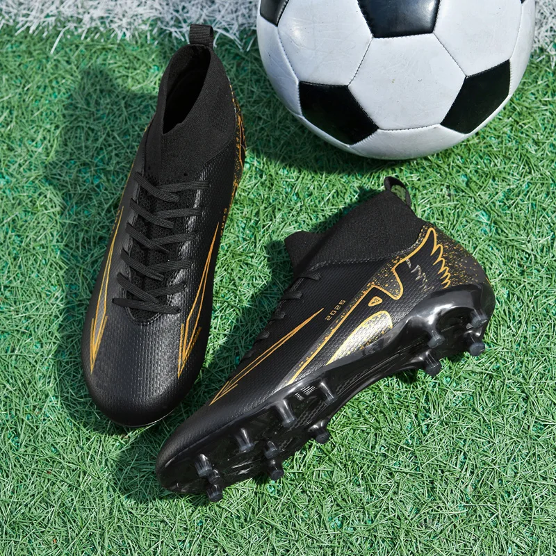 Men's Ultralight High Ankle Soccer Shoes - Non-Slip, High-Quality Football & Futsal Boots
