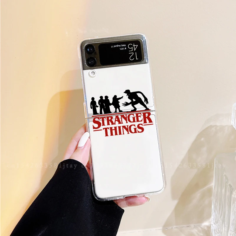 Hot TV Stranger Things Season 4 Phone Case for Samsung Galaxy Z Flip 3 5G Clear PC Hard Cover for Samsung Z Flip3 ZFlip3 ZFlip 3 galaxy z flip3 case Galaxy Z Flip3 5G