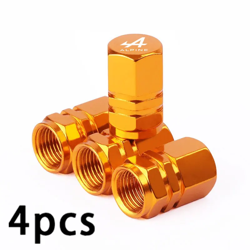 4PCS Colorful Car Tire Valve Caps - Vibrant Automotive Accessories