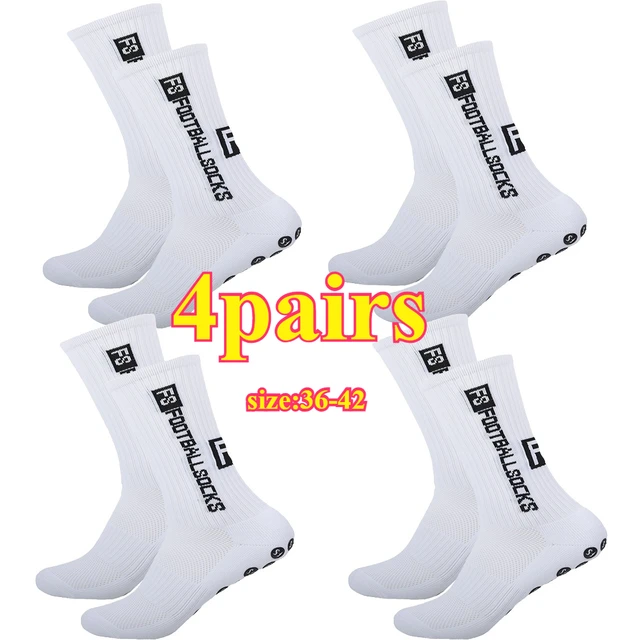 4 paires de chaussettes de football 36-42Euro, chaussettes de sport antidérapantes, chaussettes de basket-ball, version antidérapante en caoutchouc à pois 1