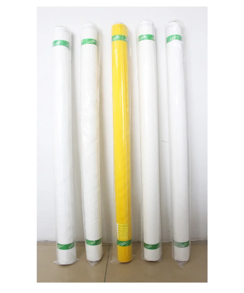 127cm Width 80/100/120/150/180/200/250/300/350Mesh White Polyester Silk Screen Printing Mesh Fiber Screen Mesh Pcb Printing silk screen printing mesh