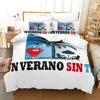 Bad Bunny Un Verano Sin Ti Duvet Cover Set Fashion Canvas Painting Bedding Set,Adults Teens Full Queen Size Comforter Cover Sets 6