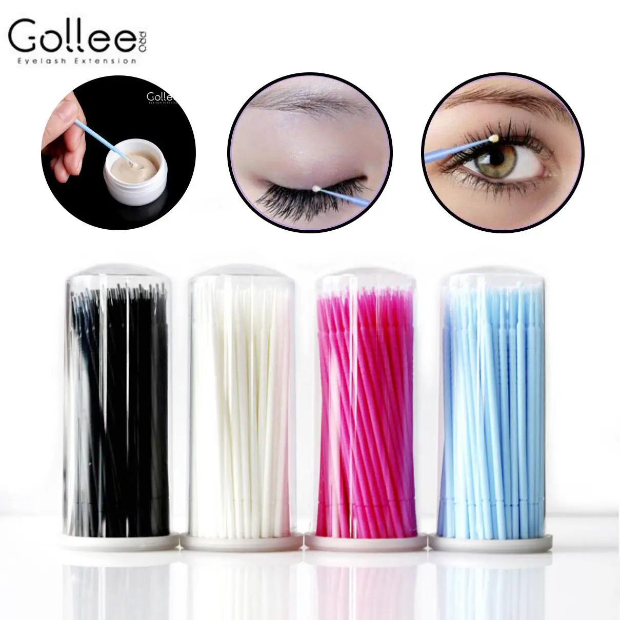 Gollee Disposable Micro Brush Applicators for Eyelash Extension Lint