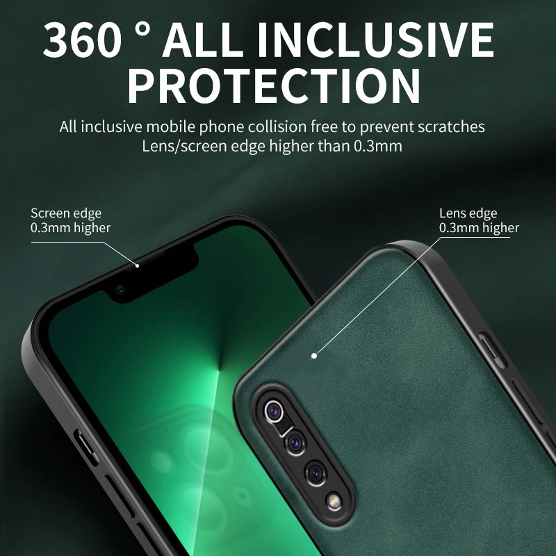 Leather Magnetic Phone Case with Built-in Iron Slim Soft Cover