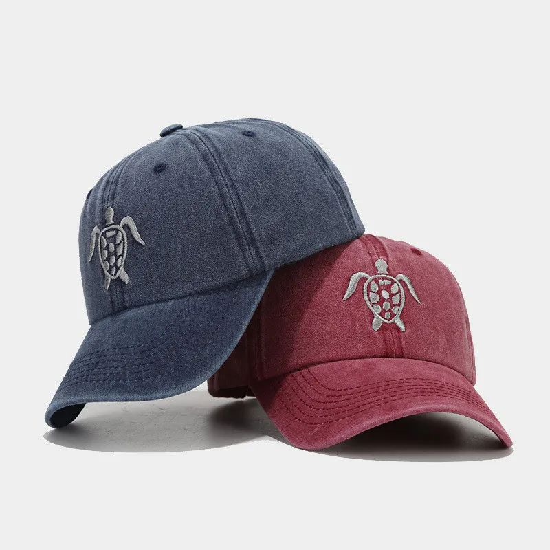 2023 Four Seasons Cotton Cartoon Turtle Embroidery Casquette Baseball Cap Adjustable Outdoor Snapback Hats for Men and Women 253 2