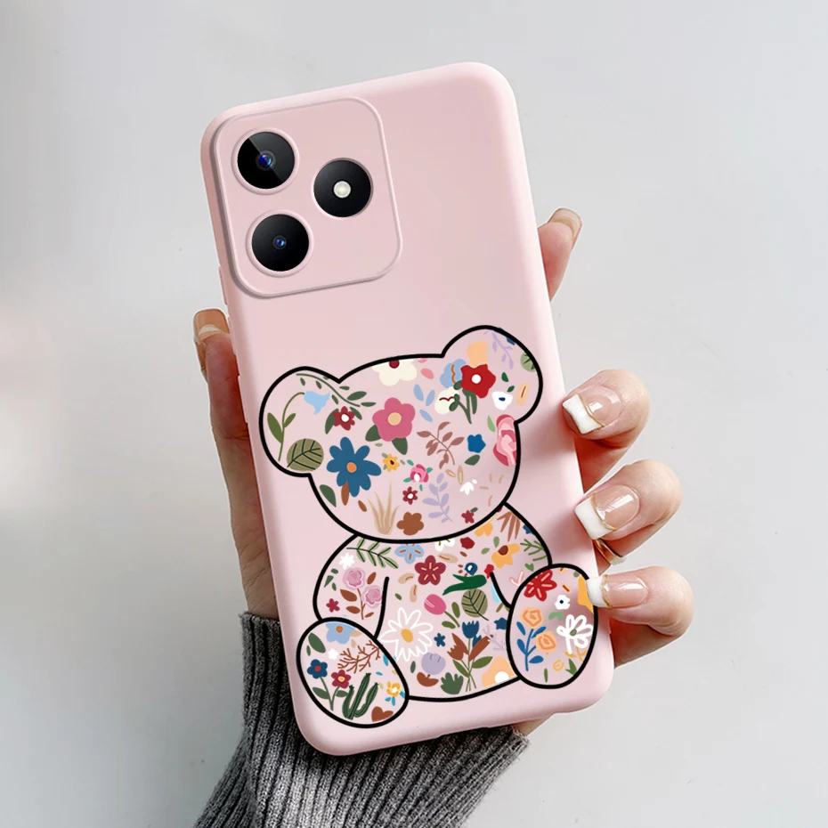 Cute Bear & Frog Silicone Soft Back Cover - Fun Cartoon Case