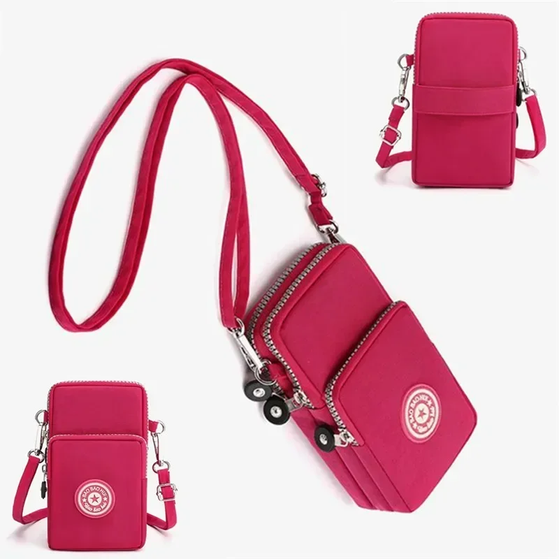 Women's Sport Arm Pouch Daily Sports Arm Bag Casual Nylon Shoulder Cross Body Phone Bag, Coin Purse, Retro Keychain Small Purse