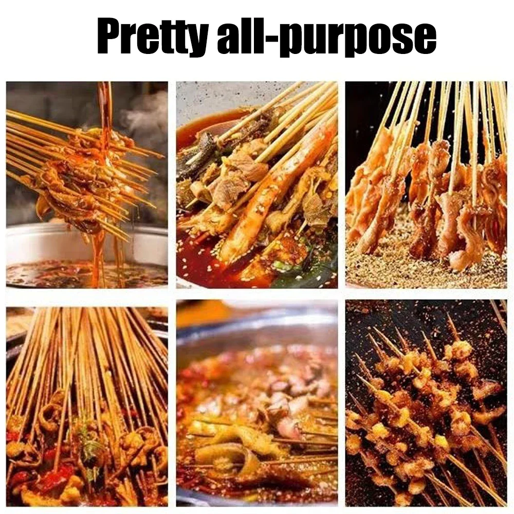 90Pcs Bamboo Skewer Sticks Sturdy Disposable Barbecue Fruit Natural Wood Sticks Barbecue Party Buffet Food BBQ Tools Accessories