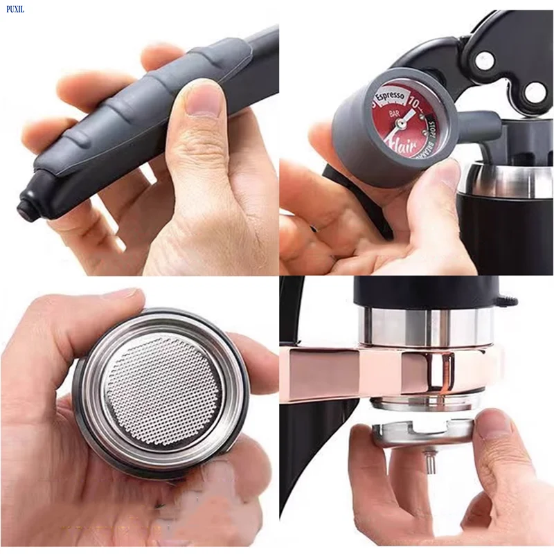1 pc manual/electric flair portable espresso coffee maker super stainless steel coffee machine 5