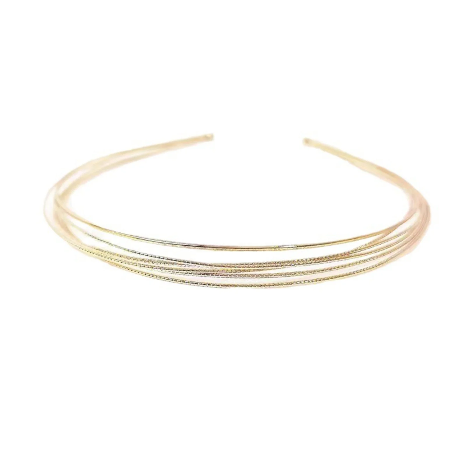 1PC Gold Multi - Strand Headband, Elegant Hair Accessory for Updos, Stylish Headpiece for Women, Perfect for Special Occasions