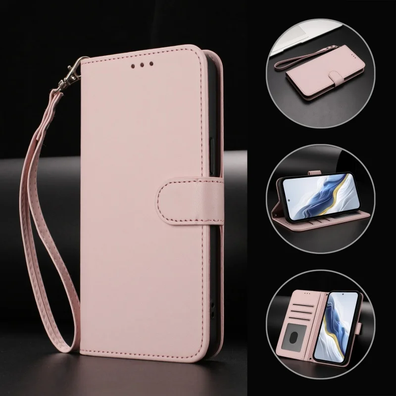 Luxury PU Leather Flip Phone Case with Holder and Wallet Cover