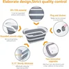 Multipurpose Collapsible Pet Bathtub Upgraded with Drainage Hole and Pet Hair Collector for Bathing/Shower, Portable 3