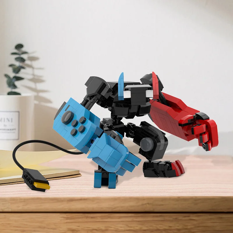 Game Console Transforming Mech Creative Building Block Toy Set, Children's Desktop Bricks