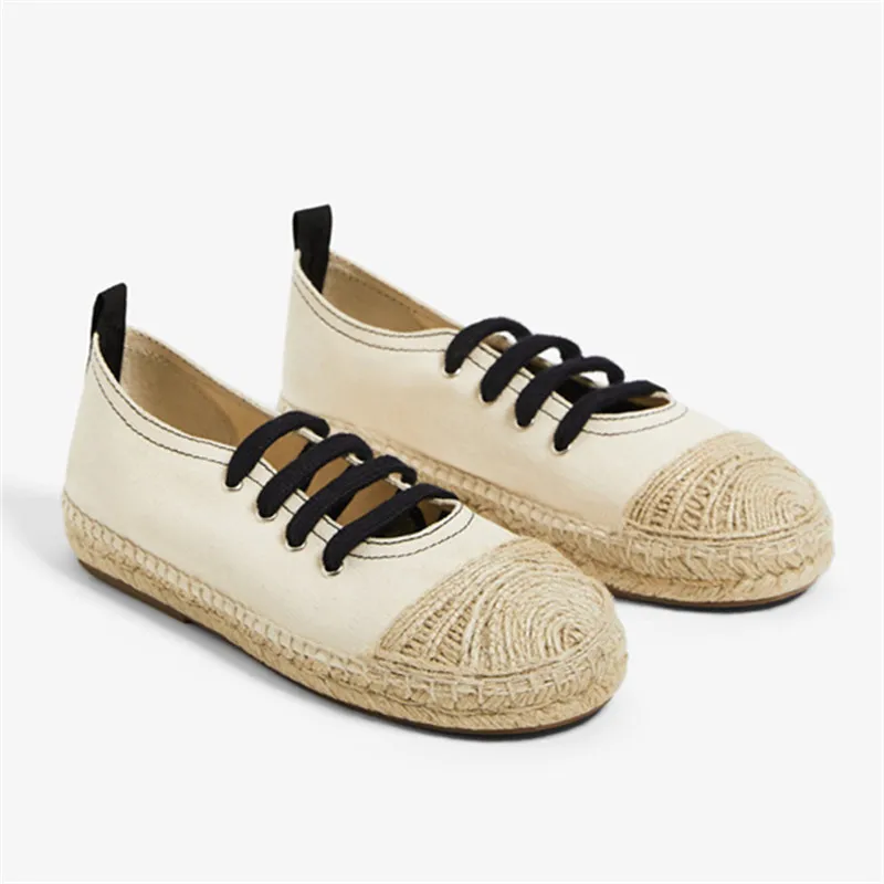 

Round Toe Lace-up Women Shoes Straw Knit Platform High Heels Autumn Small Fragrance Pumps Fashion Comfortable Chaussure Femme