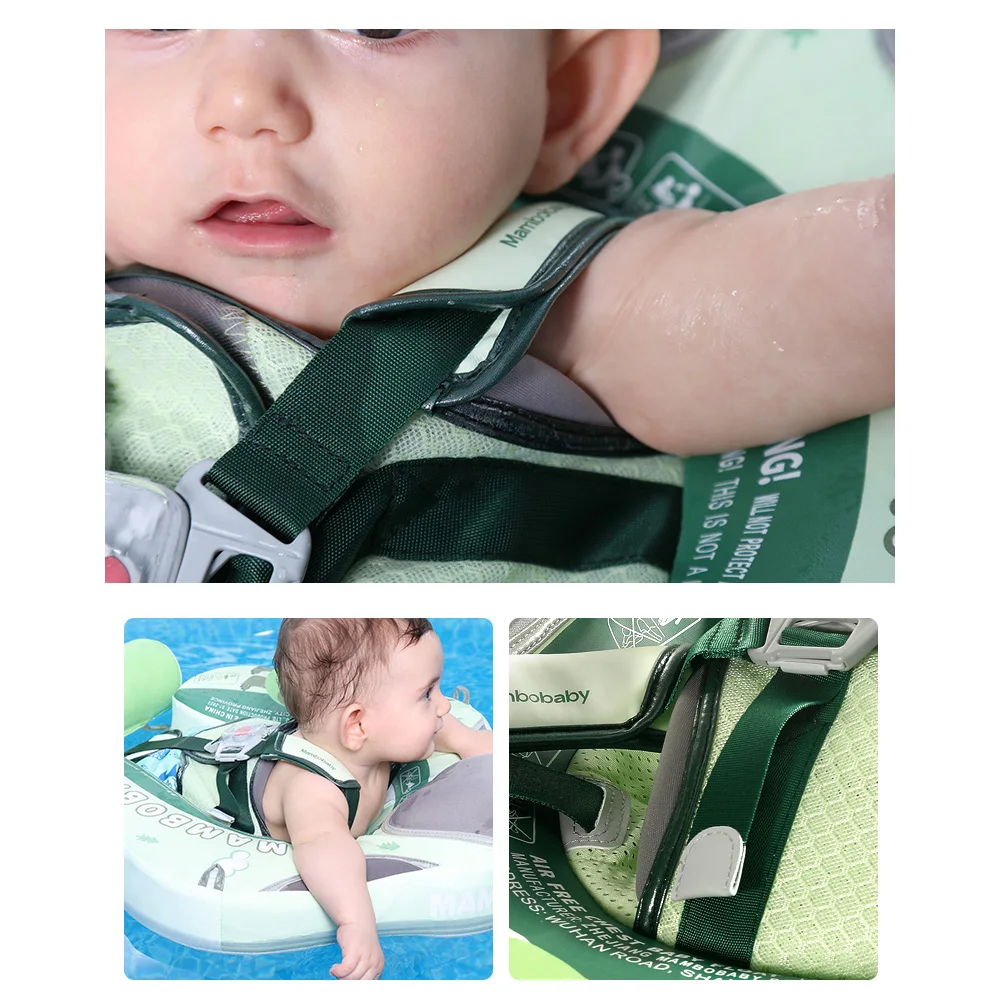 Mambobaby Baby Swim Float Non-inflatable Baby Swimming Float Ring Waterproof Swim Trainer Pool Float with Sun Canopy for 3-24 5