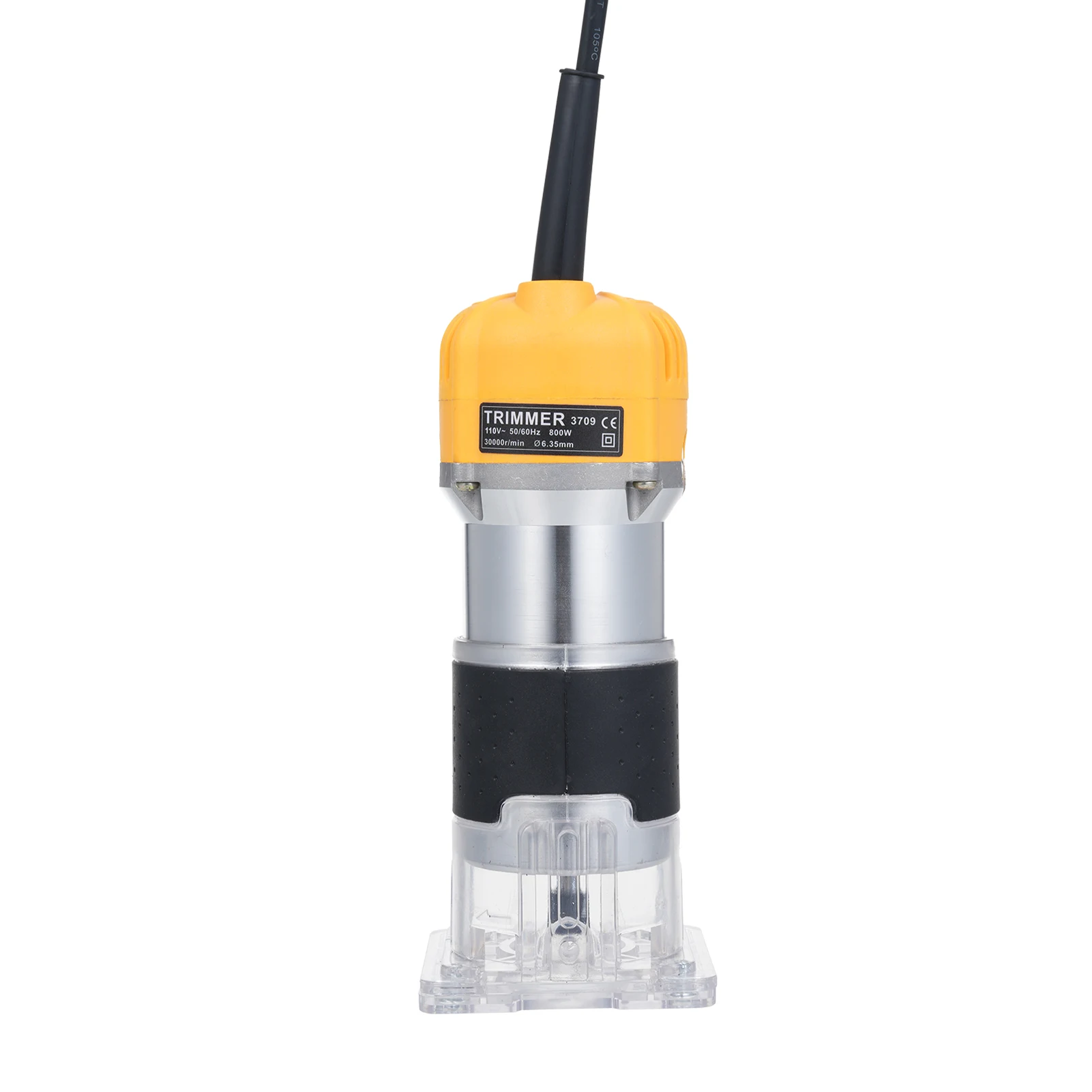 Wood Router 800W Wood Trimmer 30000r/min 6 Variable Speed with 15pcs Milling Cutter Accurate Cutting for Woodworking Trimming