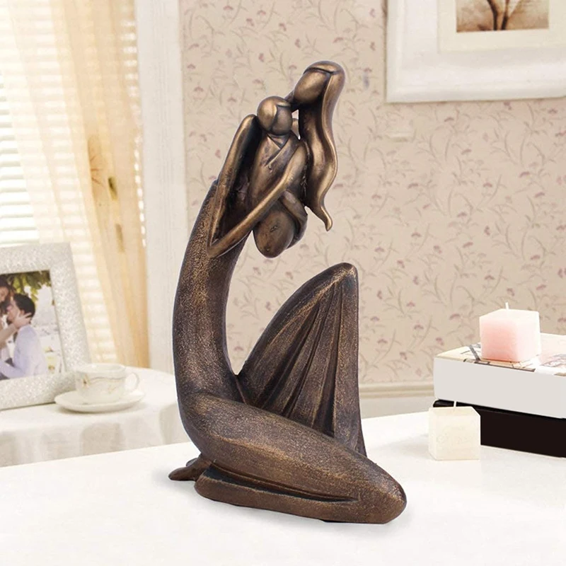 

Статуя для матери и ребенка, бронзовая скульптура для матери и ребенка, ремесла из смолы для гостиной, спальни, кабинета
