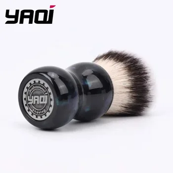 YAQI Night Emerald 26mm Synthetic Hair Resin Handle Men's Wet Shaving Brush 1