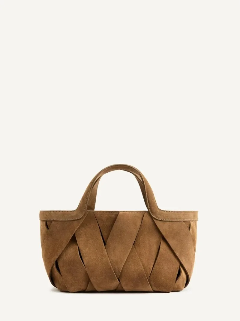 Luxury Faux Suede weave Solid Shoulder Bags High Quality Simple Versatile Fashion New Style Handbags for Women 2025 Hot