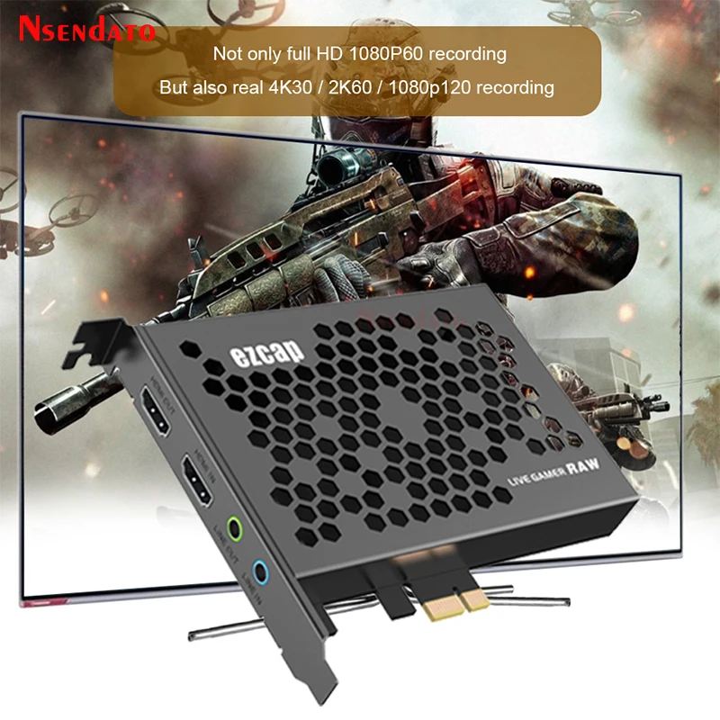 ezcap 324B PCIE HDMI video Game board capture Card switch Loop 4k 30fps HDMI Video capture TV Tuner Recording for Laptop PC