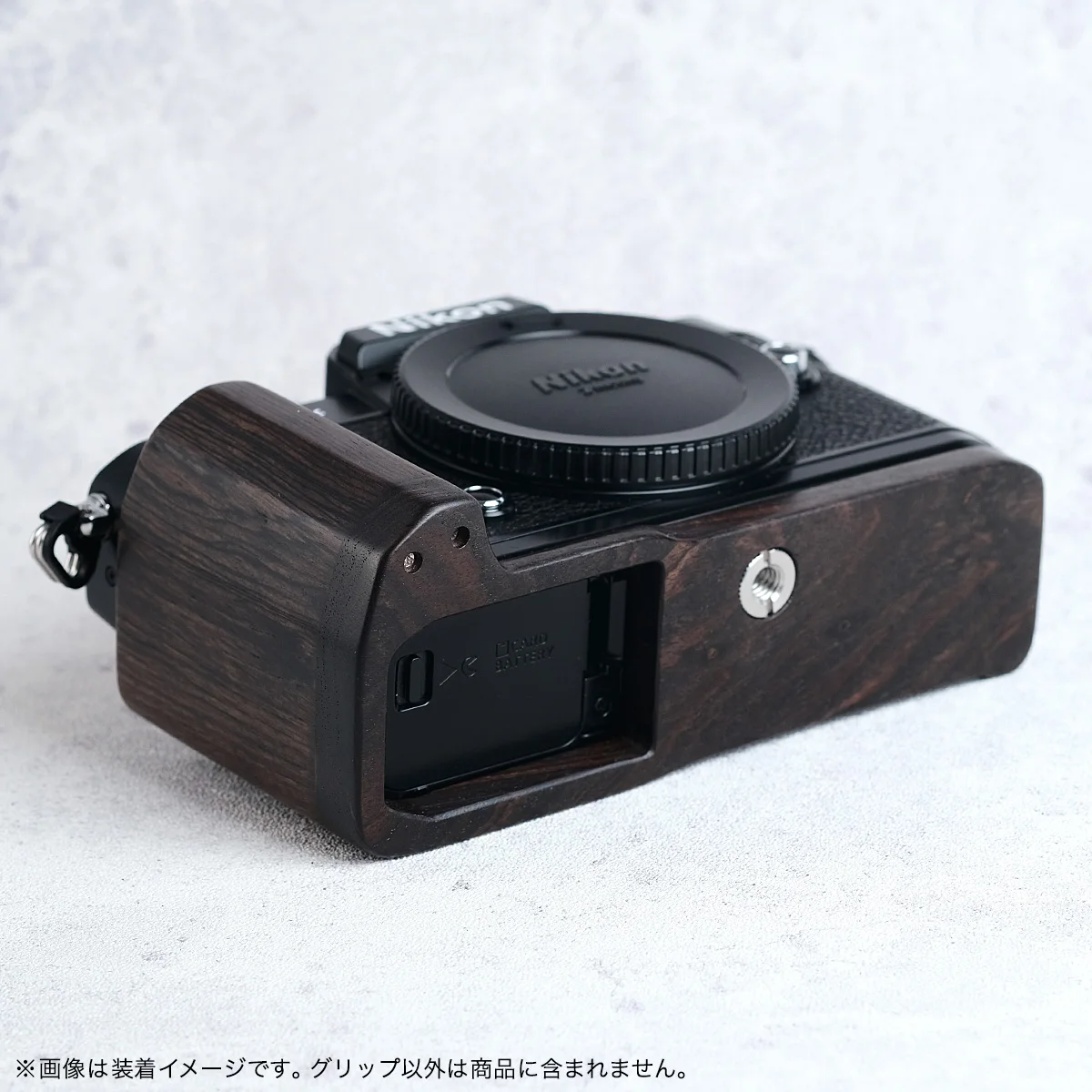 Shoten Handle Ebony Lightweight Wooden Hand Grip Quick Release L Plate for Nikon NIK ZF zf Digital Camera Natural Wood