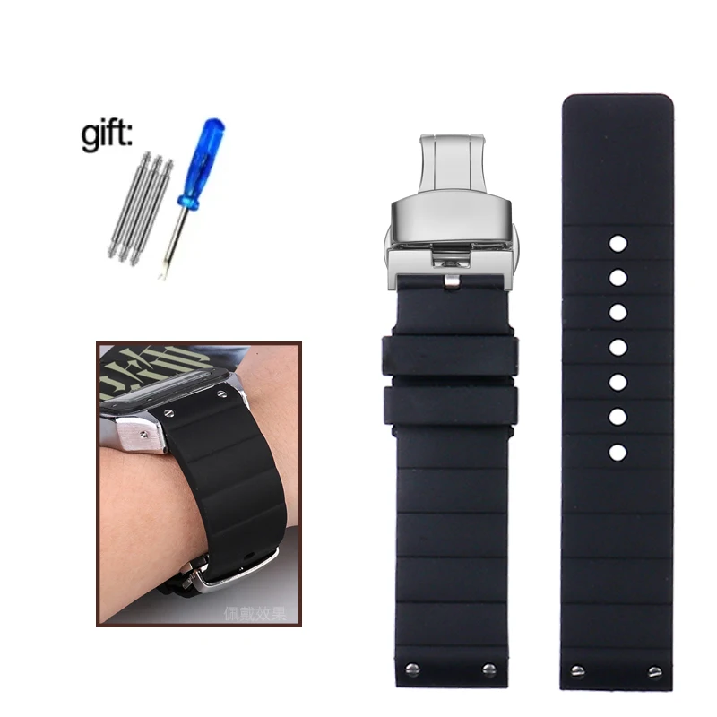 Awesome Polyurethane 20 mm Watch Strap 1M-DV00Y1Y_K0028478