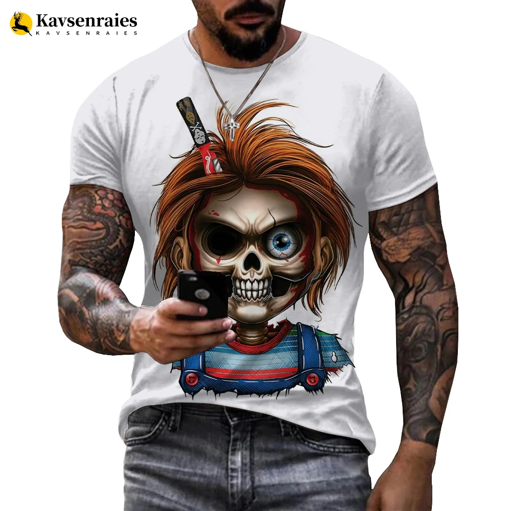 

Movie Chucky Summer T-shirt Men Women Children 3D Printed T Shirts Fashion Casual Boy Girl Kids Short Sleeve Cool Tops Tees