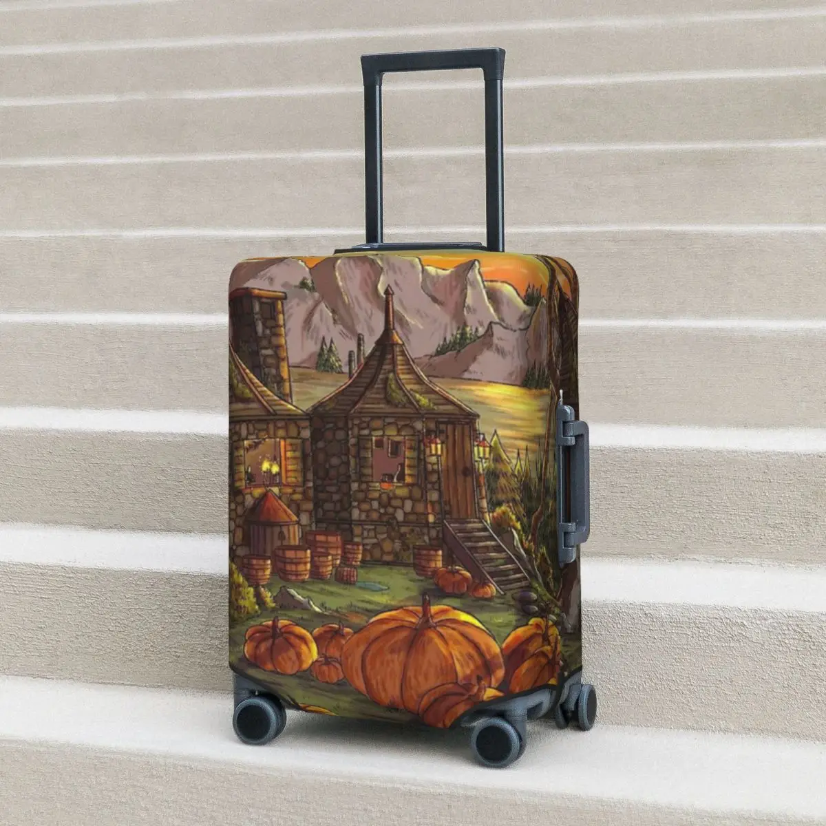 Pumpkin Hut Suitcase Cover Luggage Supplies Protector Harrys Magic Flight Travel Fun