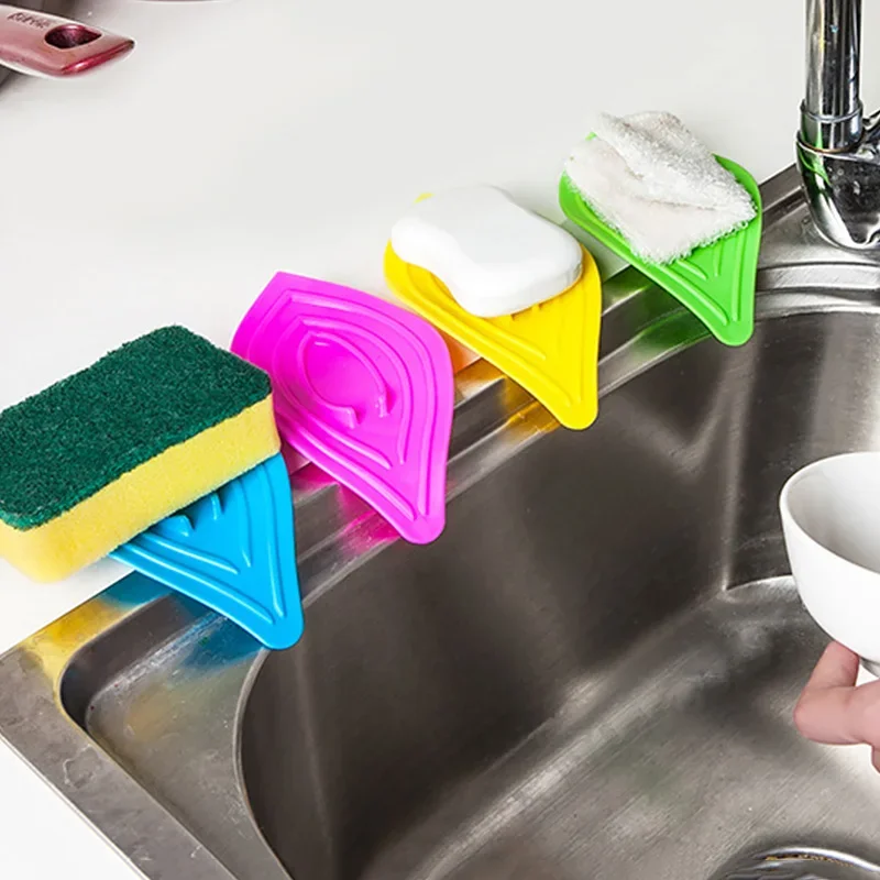 

Soap Dish Holder Colorful Leaf Shape Soap Tray Non Slip Soap Box Toilet Shower Tray Draining Rack Bathroom Gadgets