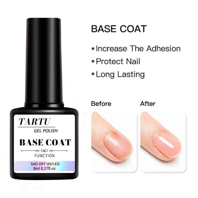 8Ml Functional Gel Nail Art Set with Base Coat and Diamond Top Coat,Matte Top ,Soak Off Gel Nail Polish for Nail Art Design Tool 3