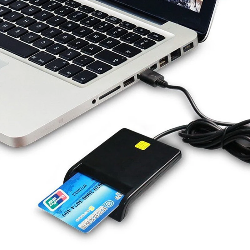 Banka kartı IC/ID EMV için USB akıllı kart okuyucu Windows 7 8 10 Linux OS için kart okuyucu yüksek kalite