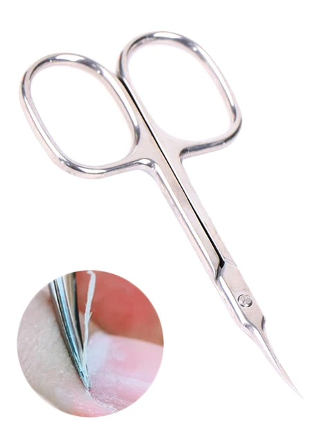 Cuticle Scissors Professional Stainless Steel Curved Pointed Beauty Scissors  for Nose Hair Trimming Eyebrows Finger & Nail Care - AliExpress