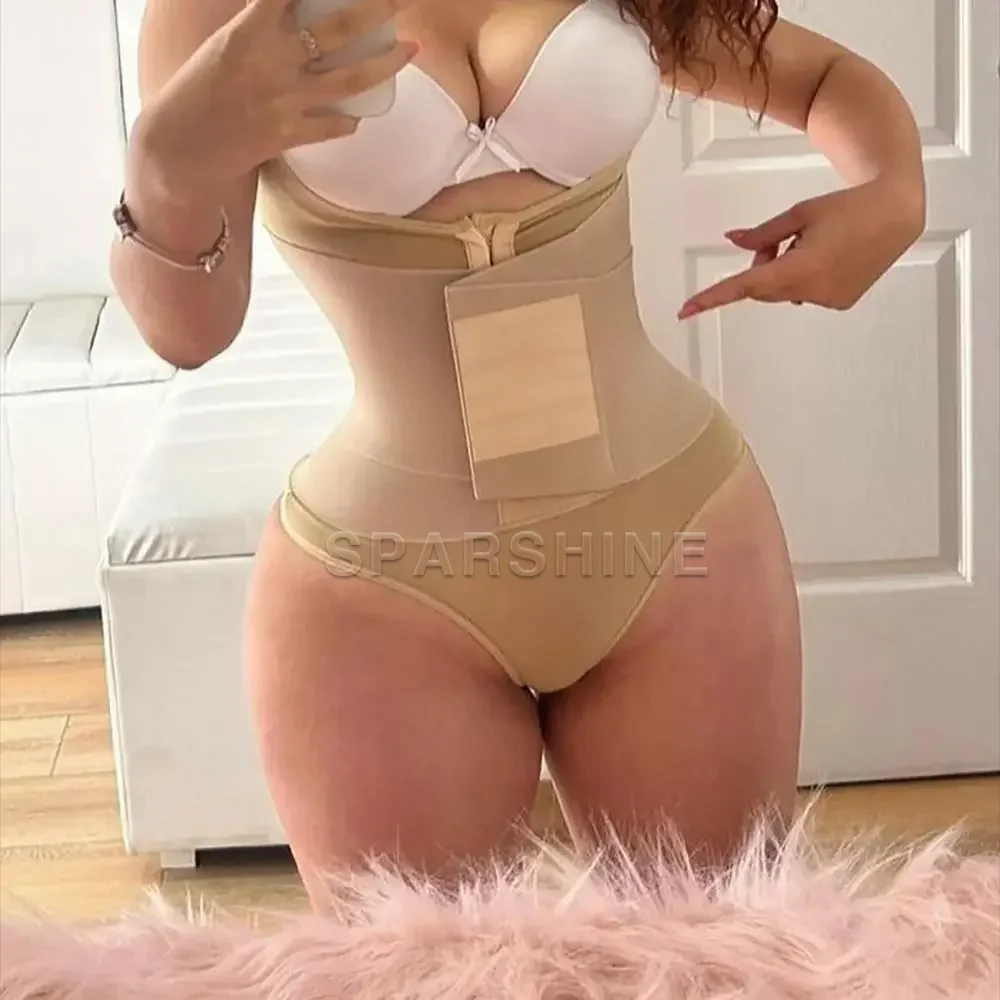 Fajas Colombianas gorset Waist Trainer otwarta klatka piersiowa pasek bez rękawów wyszczuplający wysoki stan płaski brzuch urządzenie do modelowania sylwetki modelowania