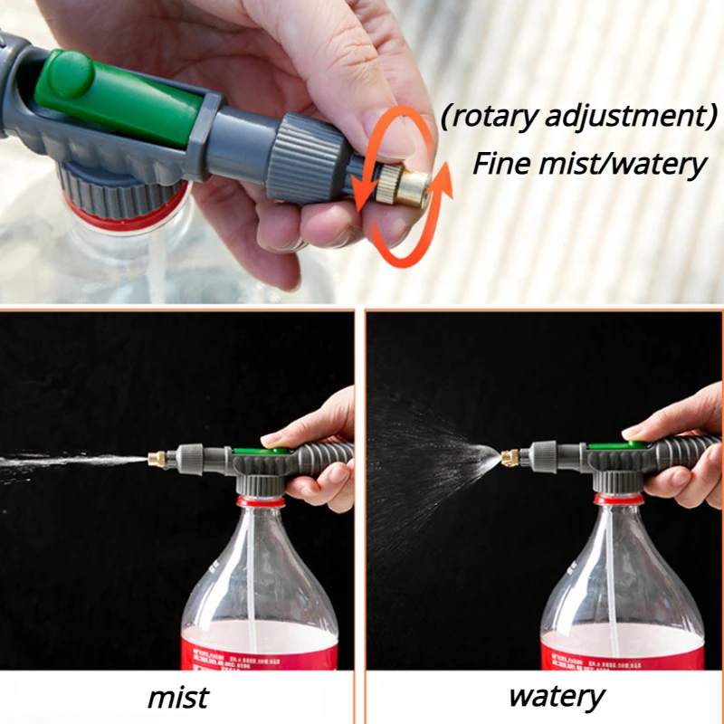 Mist Sprayer Watering Nozzle Sprinkler Pressure Fogging Nozzle Gardening Tools Water Spray Bottle Misting System