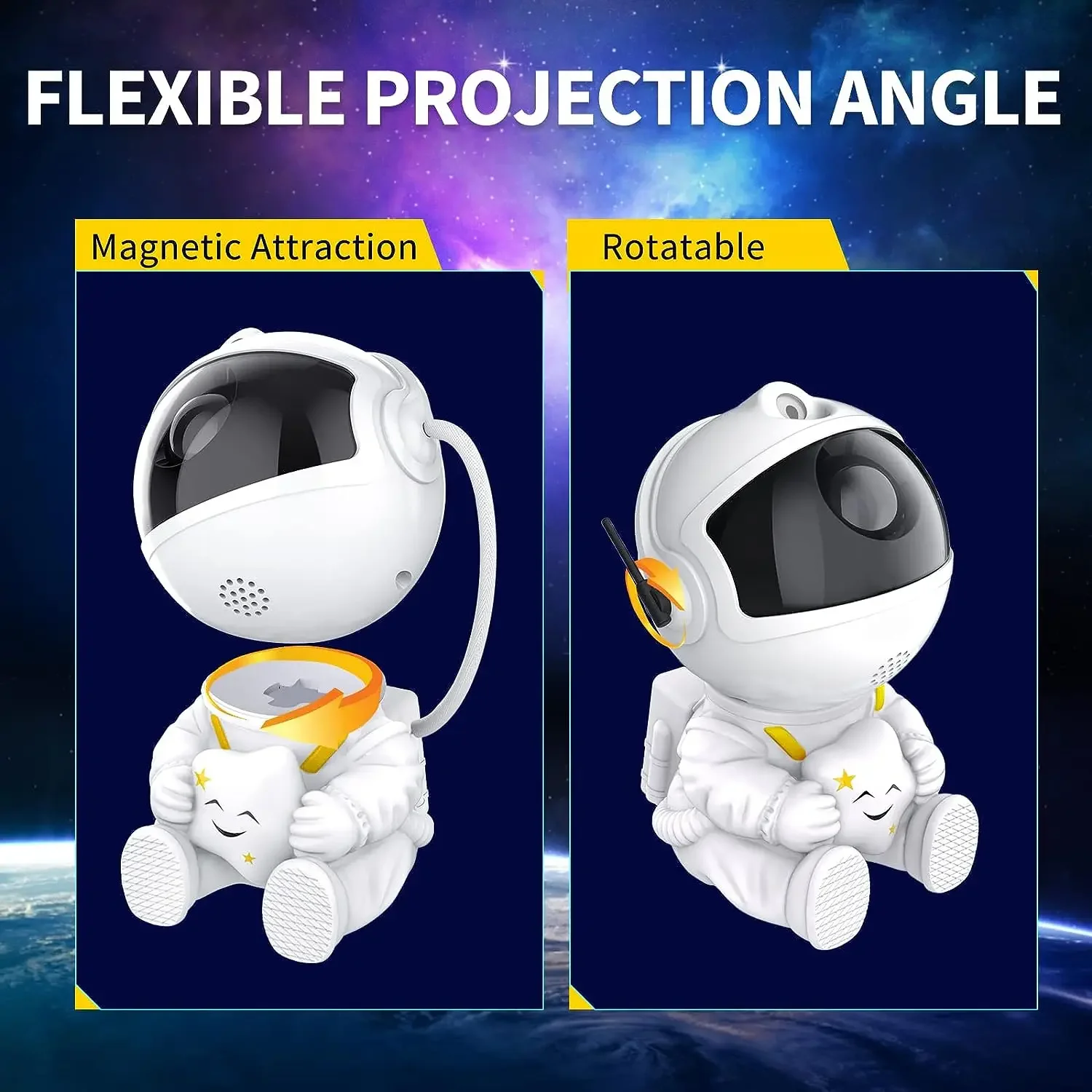 Creative and Cute Colorful Night Light Guitar Astronaut Starry Sky Light Full of Stars LED Laser Atmosphere Projection led laser projection light