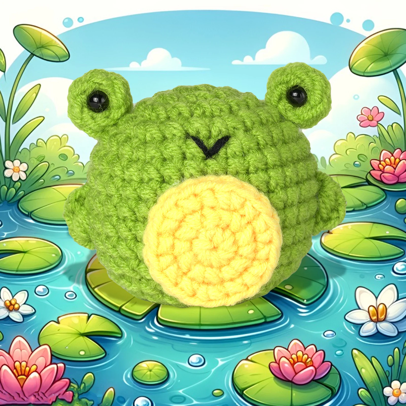 Set Beginner Crochet Starter Kit Handmade DIY Crochet Animal Kit Frog Penguin Crocheting Knitting for Adults And Kids