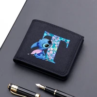 Lilo Stitch Canvas Men Wallet Black/blue/gray Card Holder Wallet Male Money Bag bank Holder Short Purse Credit Case Bag 1