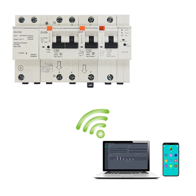 

WIFI smart earth leakage circuit breaker with over voltage protection