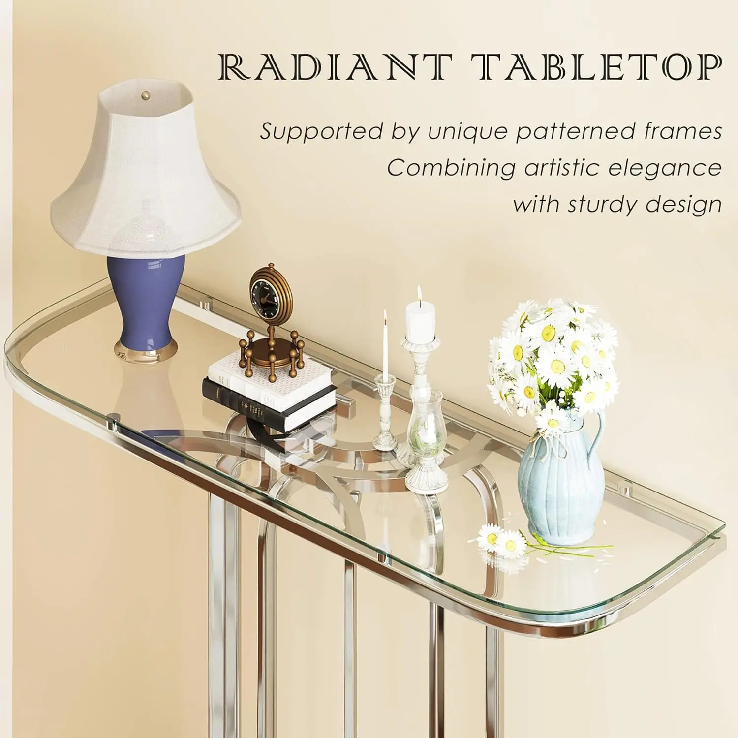 Silver Console Tables For Entryway, living room 5