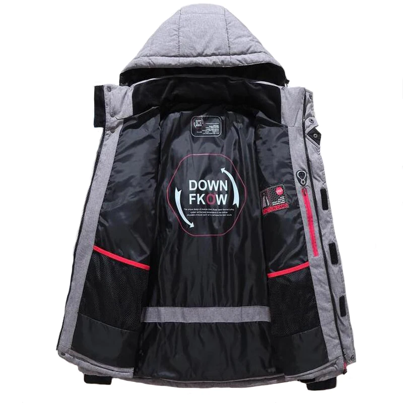 Down Jacket Thick Warm Padded Snow Coat men Oversize Down Jacket Male Winter Parkas Men Hooded Outdoor Outwear down jacket parka coat parkas coat