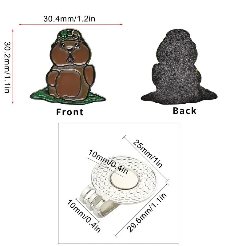 Magnetic Golf Marker Metal Golf Marker Magnetic Hat Clip Clear Engraving Suction Hat Clip For Enthusiast