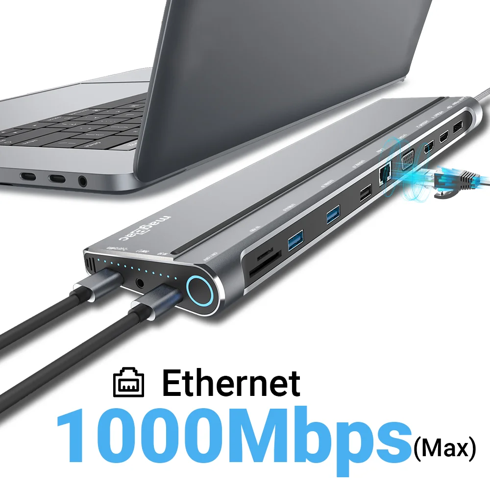 Ʈ 4/3  ũе ƮϿ CŸ ŷ ̼, USB 3.2 ,  HDMI DP VGA RJ45 PD 100W SD TF, 10Gbps, 4K 60HZ