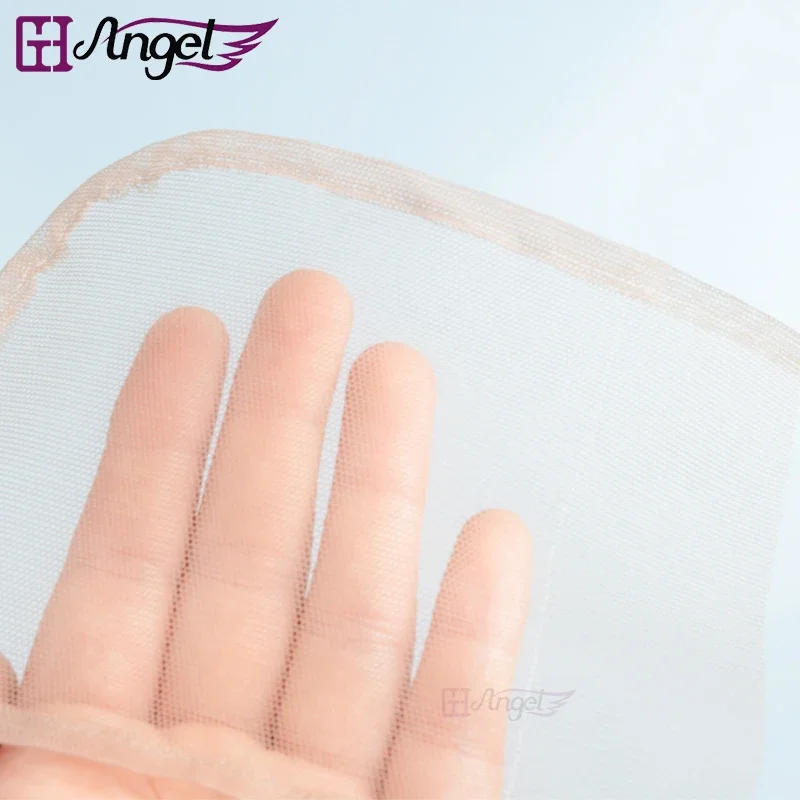 Angels New 5 pcs 4*4inch Swiss Lace Mono-filament Net Lace Basement for Making Frontal Wigs & Top Closure Wig DIY Accessories