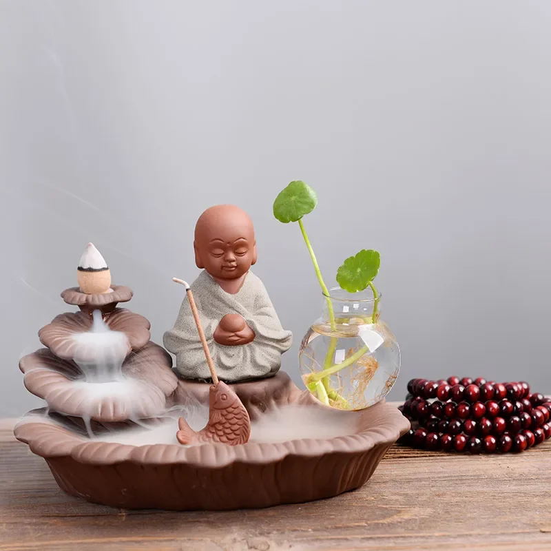 

F заказной креативный обратного потока благовоний горелка Zen домашняя из сандалового дерева чайная церемония украшения гидропонная коробка держатель для ароматических палочек держатель для благовоний